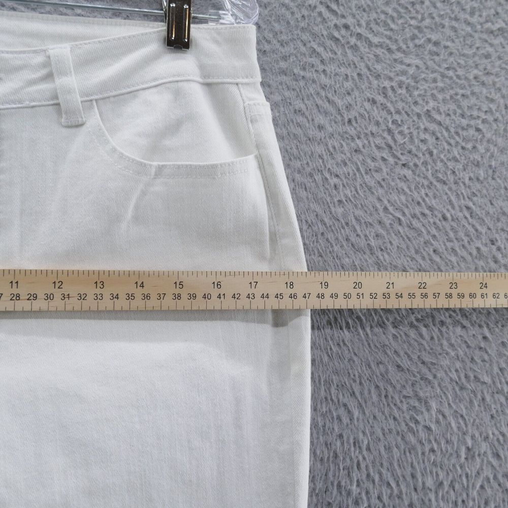Soft Surroundings Parisa Beaded Lace‎ Ankle Jeans 8 White Blue Embellished - Picture 10 of 14